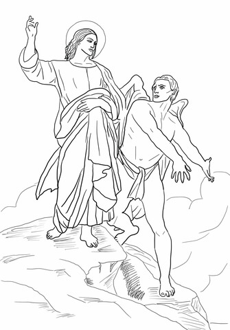 Jesus Tempted Coloring Page